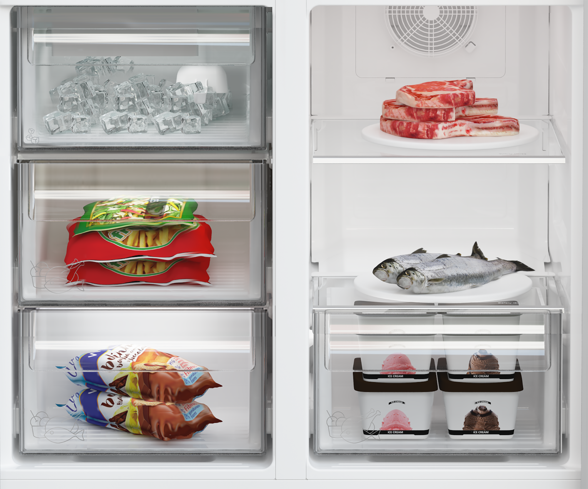 מקרר 4 דלתות BLOMBERG - KQD1626XP - גימור נירוסטה - יבואן רשמי – תמונה 3