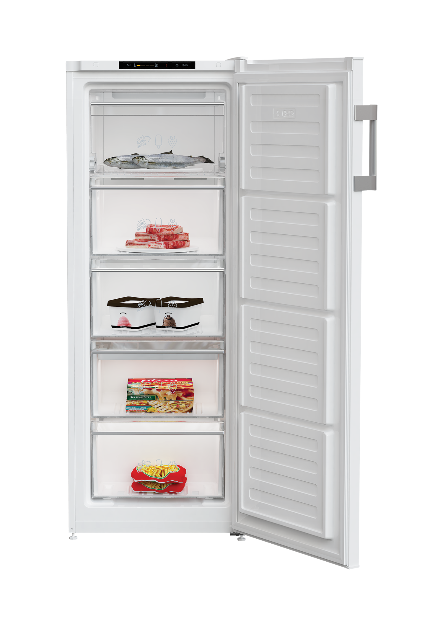 מקפיא 5 מגירות BLOMBERG - FNT9553W - גימור לבן - יבואן רשמי – תמונה 2