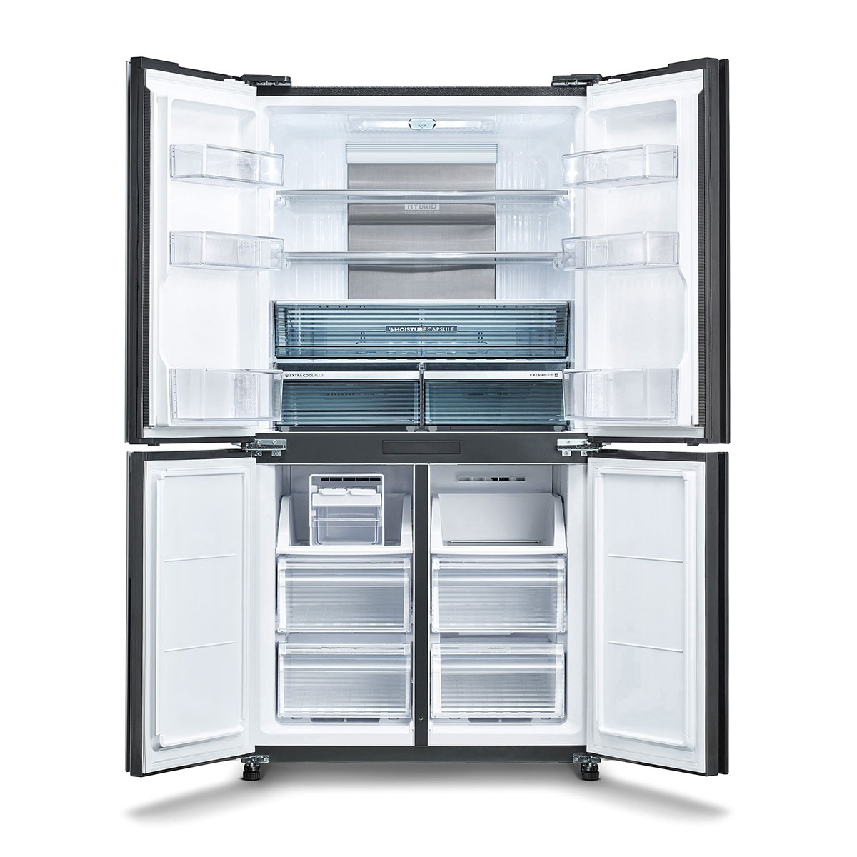 מקרר 4 דלתות נירוסטה מושחרת SHARP - SJ-8570SL יבואן רשמי – תמונה 3