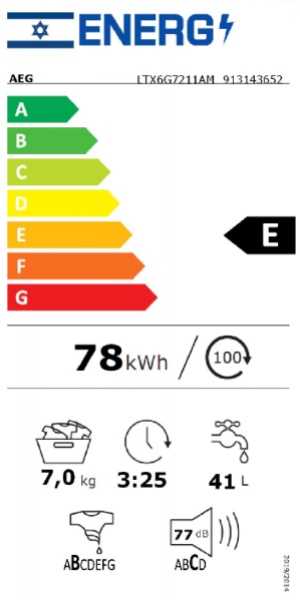 מכונת כביסה פתח עליון 6 ק"ג עם טכנולוגיית ProSense – AEG דגם LTX6G6211AM - יבואן רשמי – תמונה 3